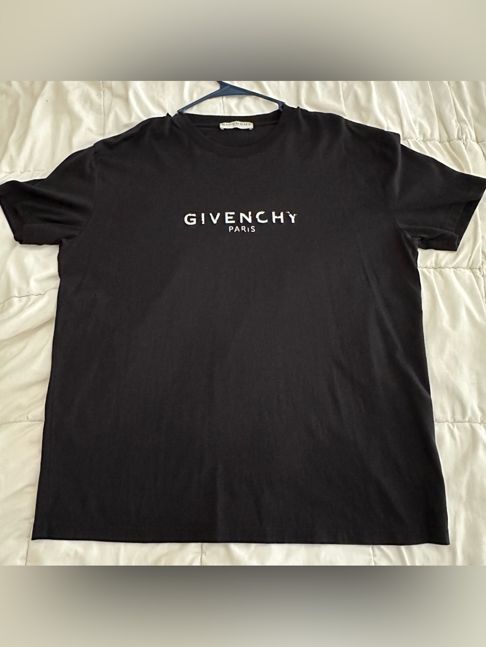 Givenchy Paris Logo Spell Out Mens Black Short Sleeve T Shirt Size Medium